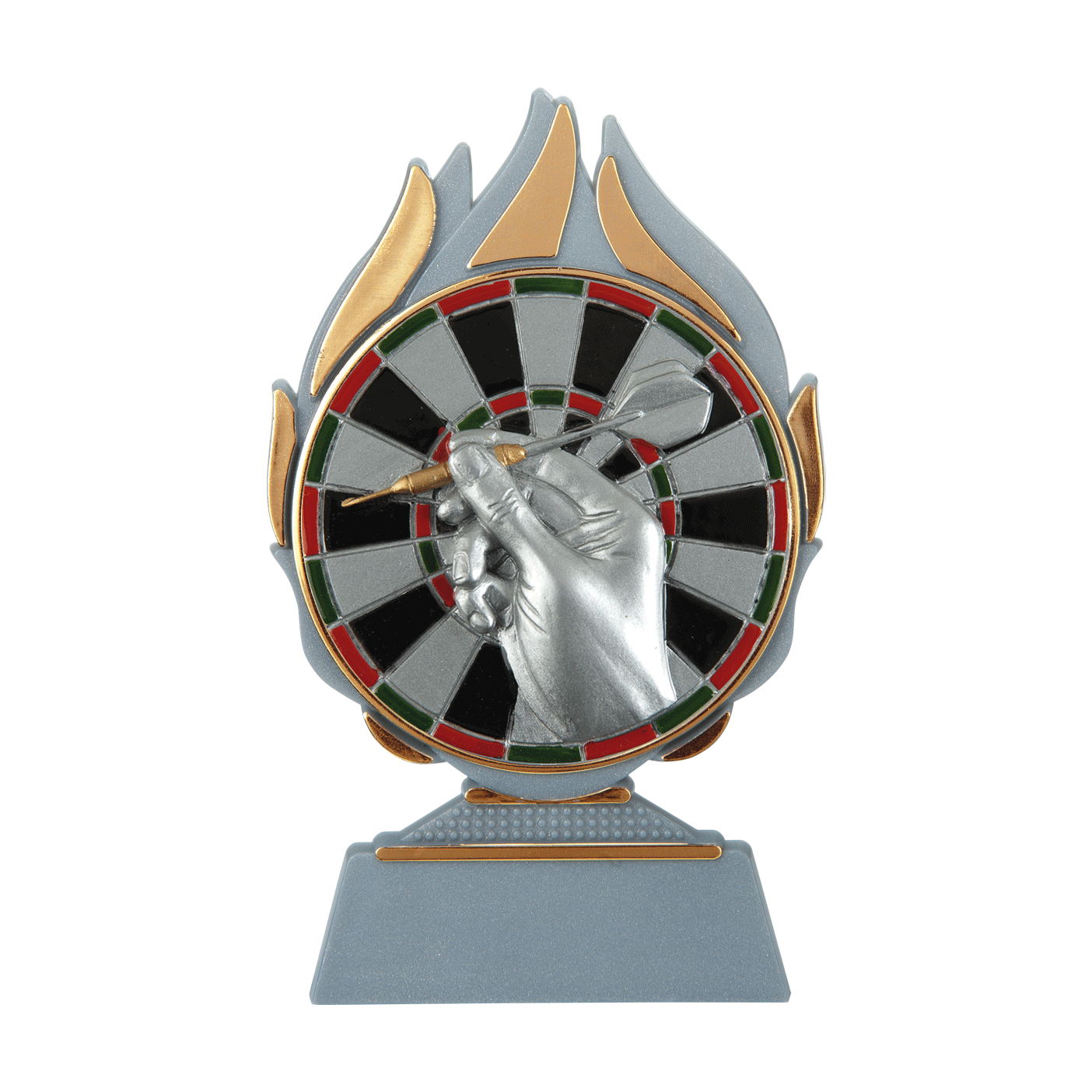 Trophée flammes fléchettes