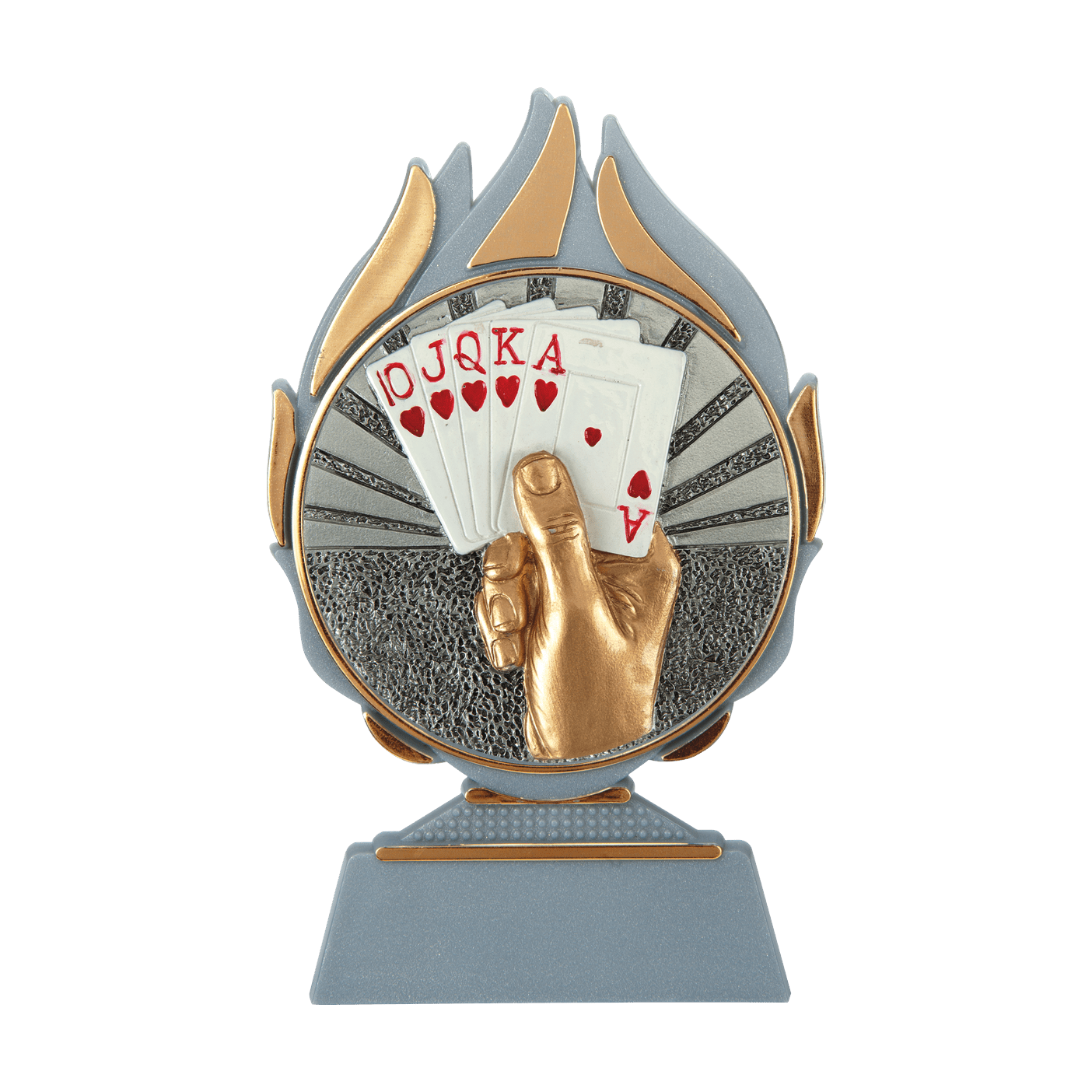 Trophée flammes jeux de cartes