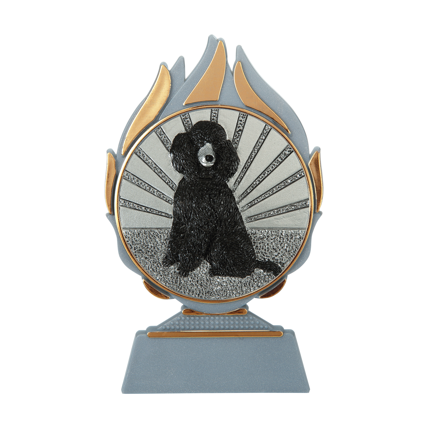 Trophée flammes prix caniche