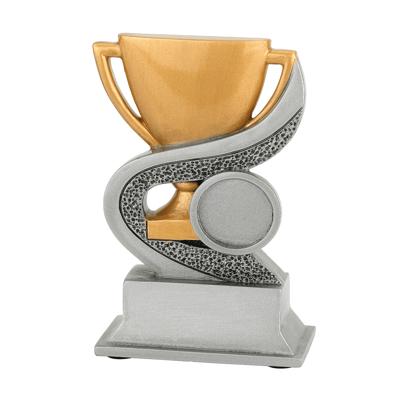 Zilver-goud beeld met trofee