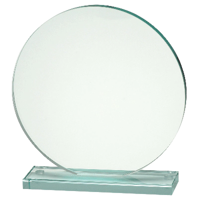 Trophée Rond personnalisable sur Socle en Verre