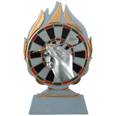 Trophée flammes fléchettes