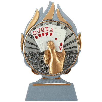 Trophée flammes jeux de cartes