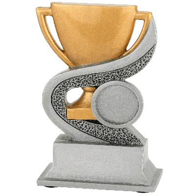 Zilver-goud beeld met trofee