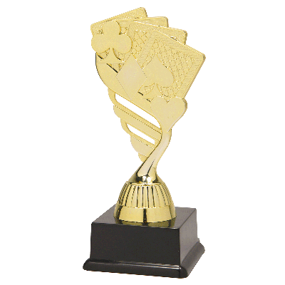 Trophée doré Jeux de cartes 