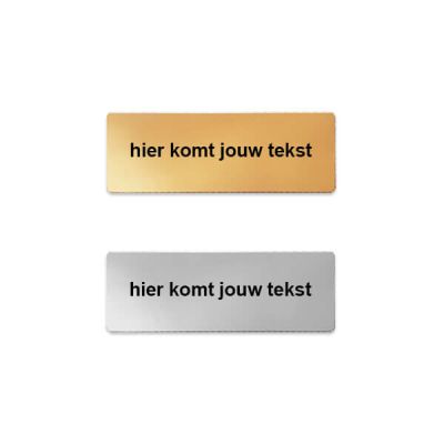 Tekstlabel trofee 73x27mm