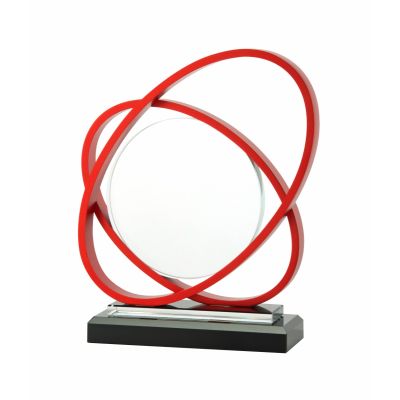 Glas award circkels rood